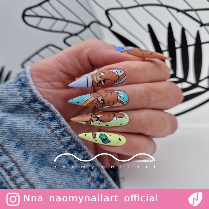 Jerry the Mouse Nail Art